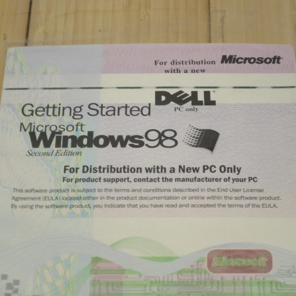 Microsoft X03-15747 DELL Windows 98 SE - COA &‎ Manual only (NO CD) - 05